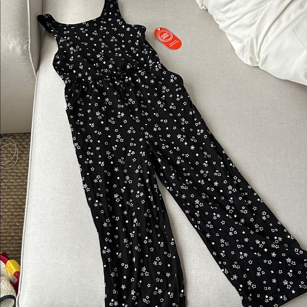 NWT Girl’s Black Stars Sleeveless Jumpsuit